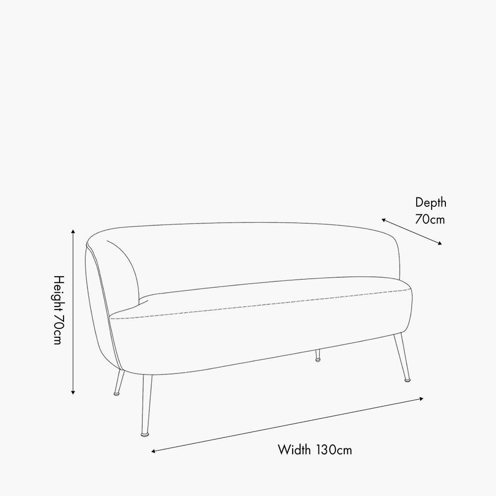 Wholesale Aviana Natural Chenille and Black Metal Sofa