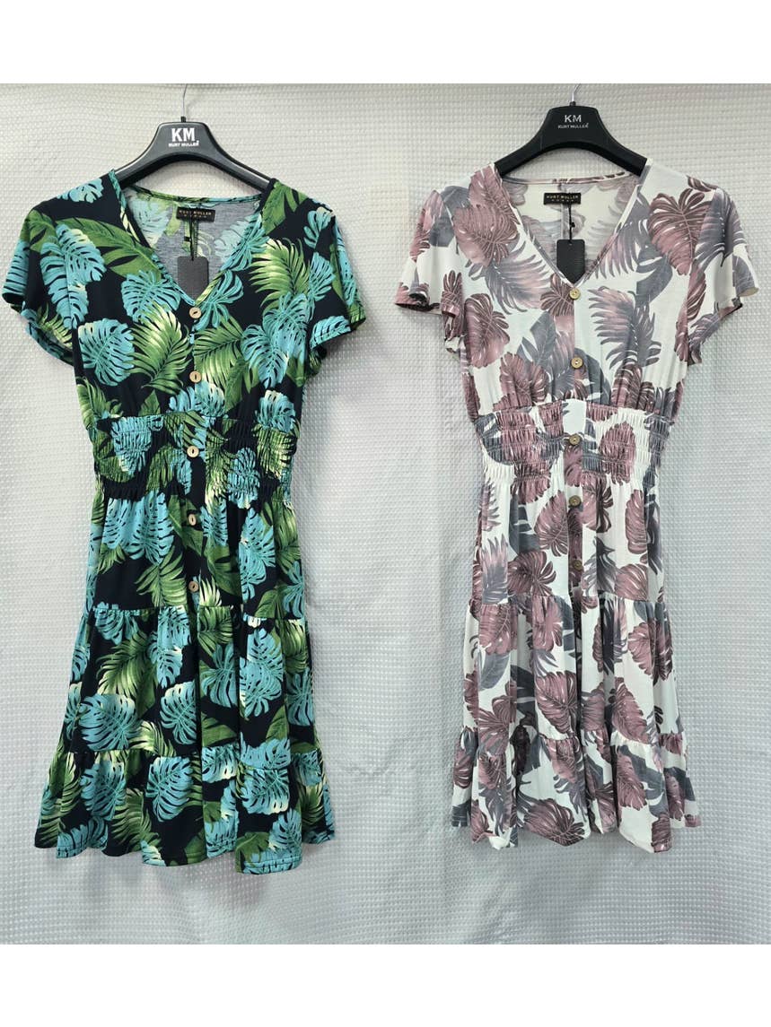 Wholesale Palms V Midi Jersey Dress