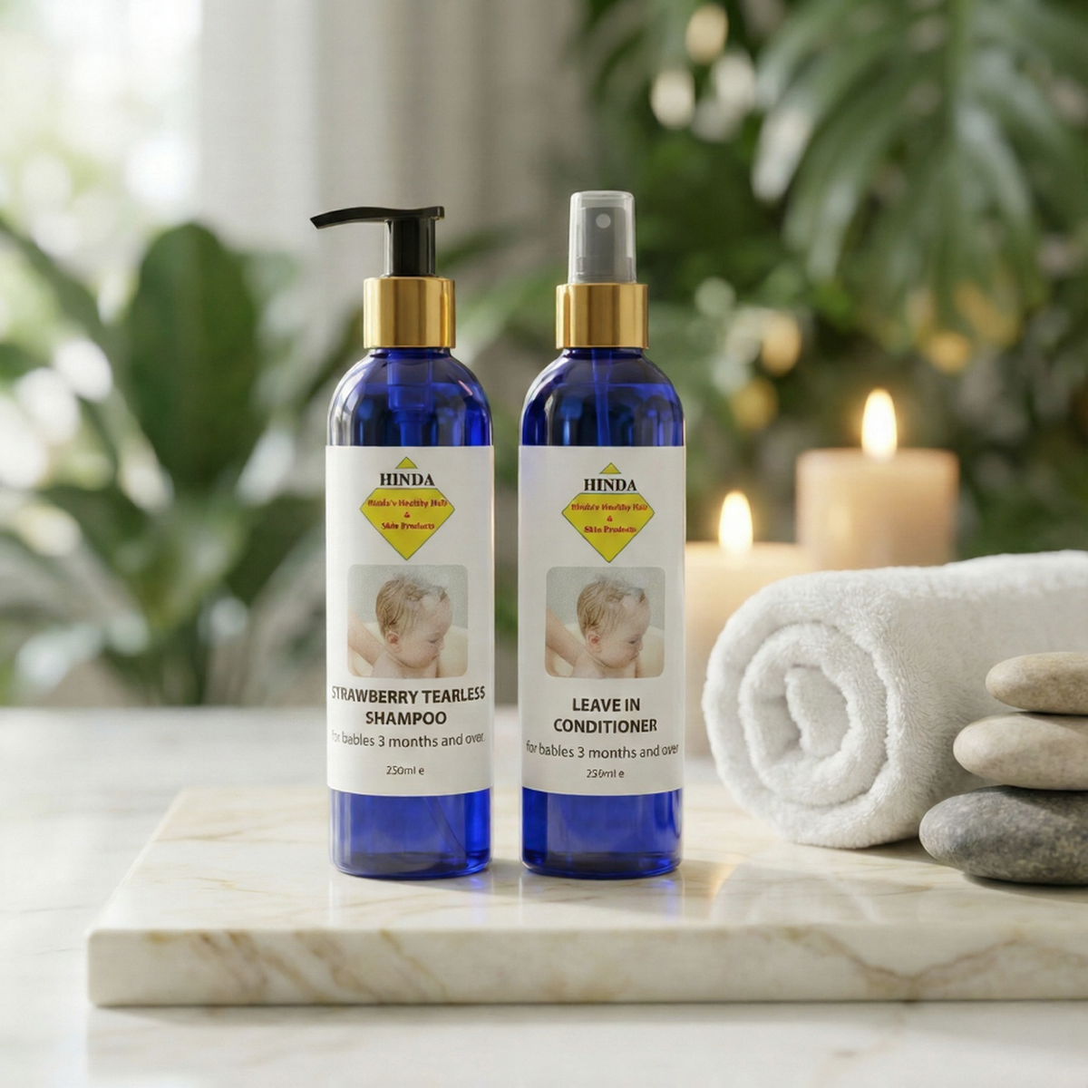 Hinda's Baby Boy Leave in conditioner & Shampoo bundle 250ml x 2