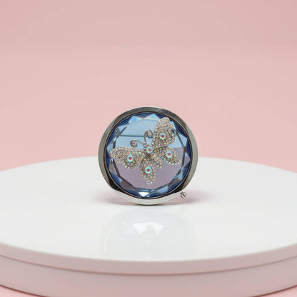 Wholesale Butterfly Sparkly Compact Mirror With Gift Box
