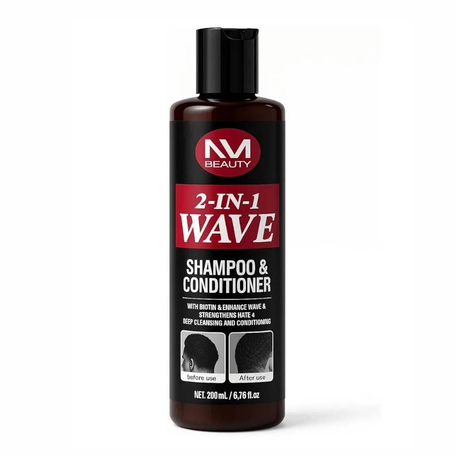 Wholesale NM Beauty - Barber Grade 2 in 1 Wave Shampoo & Conditioner For Men - With Biotin & Enhance Wave & Strengthens Hair & Deep Cleansing And Conditioning - 200ml
