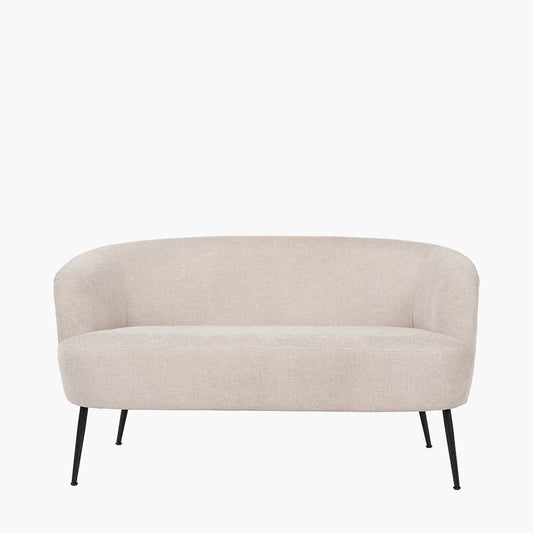 Wholesale Aviana Natural Chenille and Black Metal Sofa