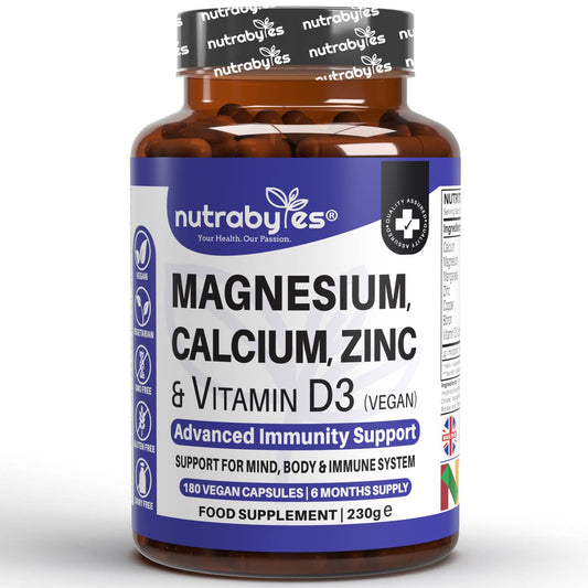 Wholesale Magnesium, Calcium, Zinc, Vitamin D3 (Vegan D3) 180 Capsules