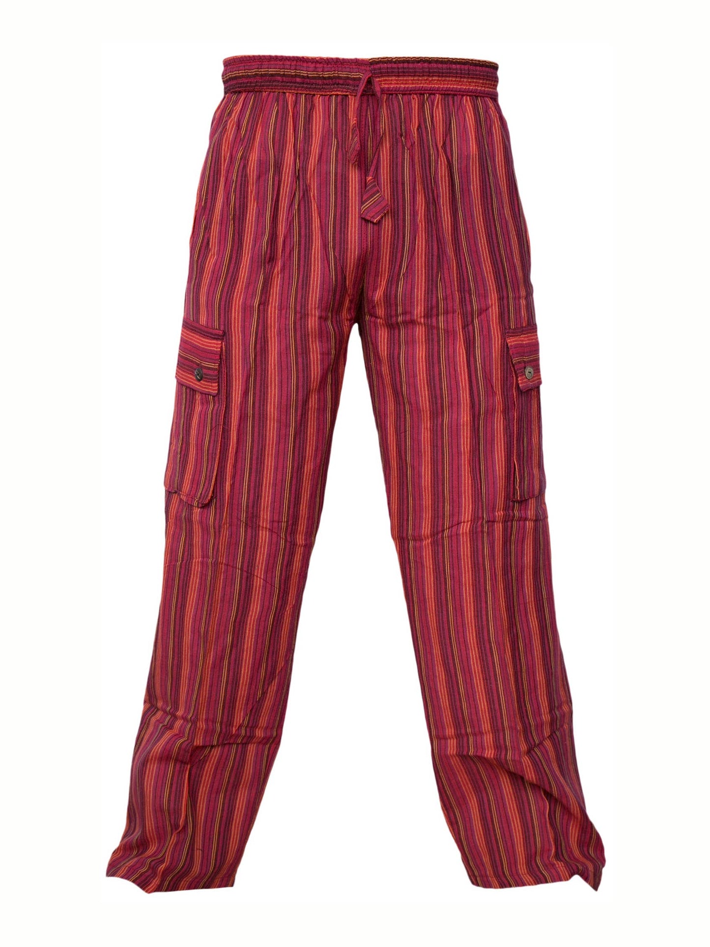 Wholesale Striped Cargo Lounge Cotton Loose Trousers