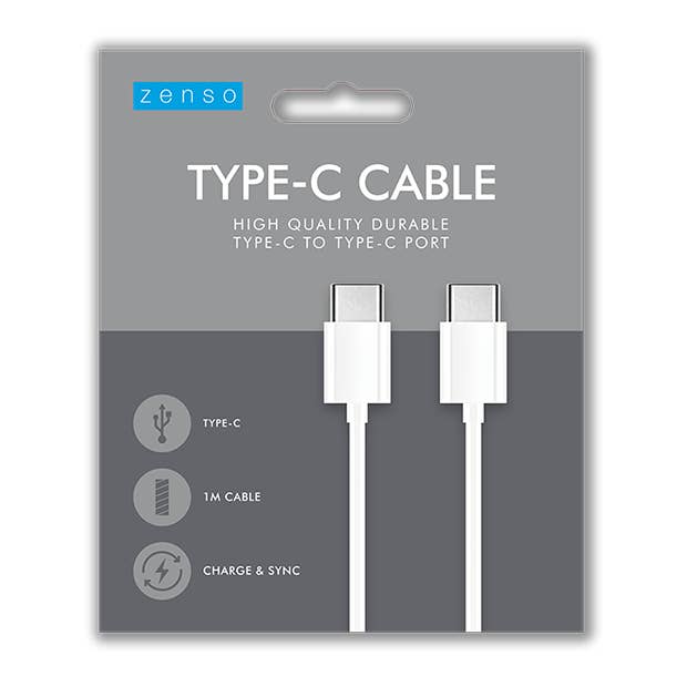 Type-C To Usb White Cable 1M - 5056170359672