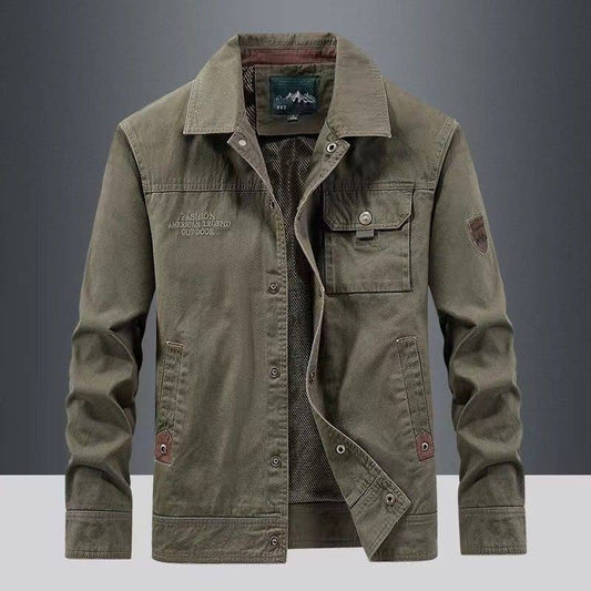 Wholesale Men's Casual Jacket Spring Autumn Coat Large Size Workwear