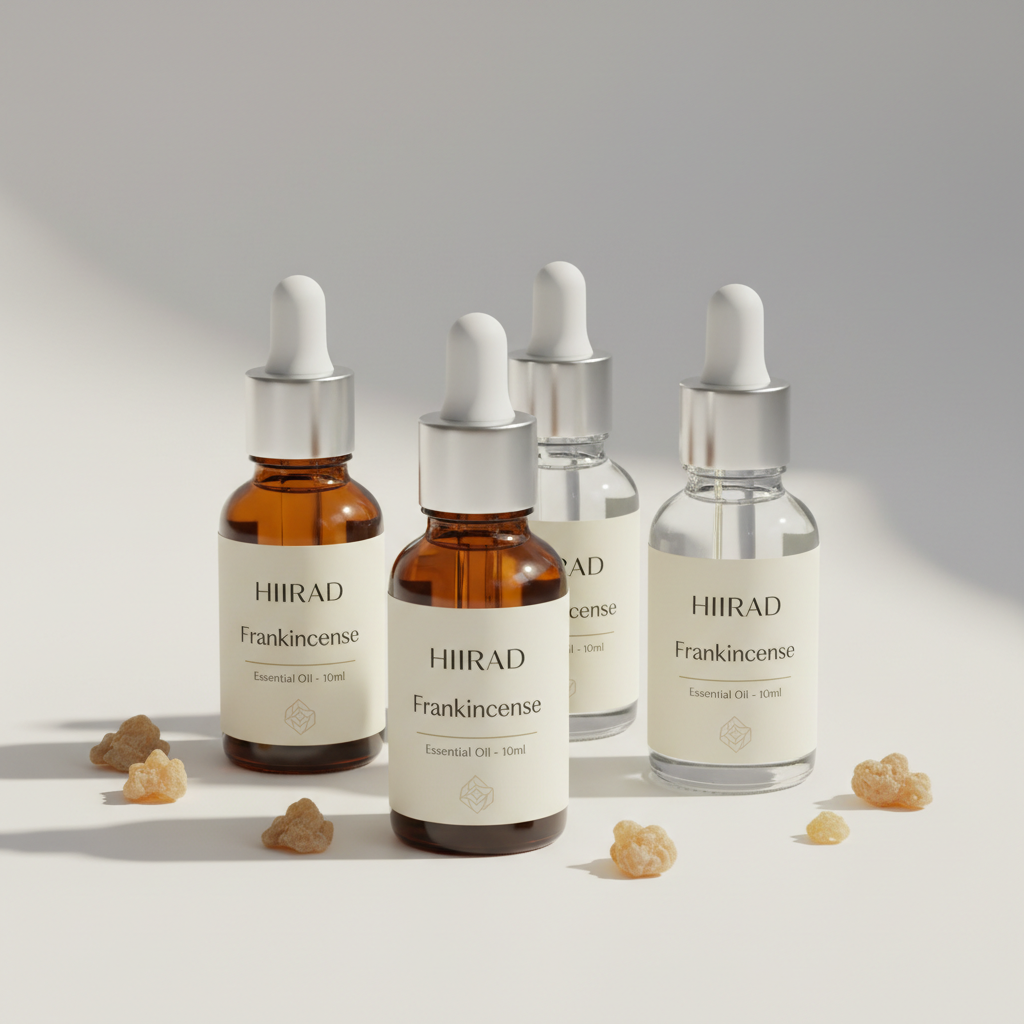 Create 10Ml Botles for Hiirad Frankinces with stickers on our name