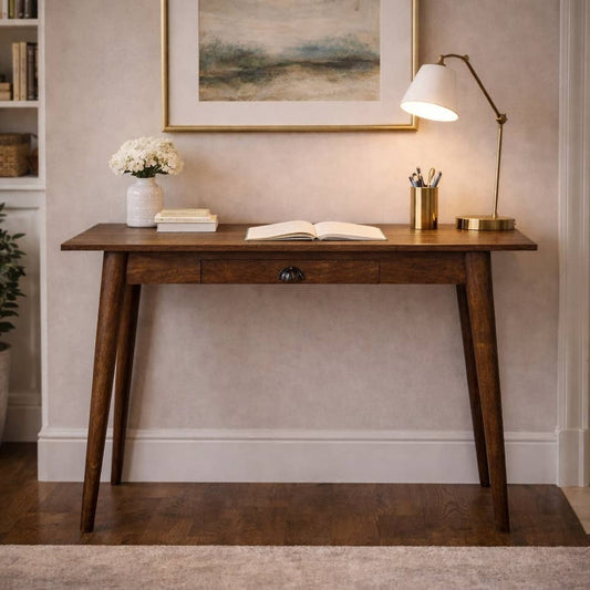 Wholesale Artisan Furniture Solid Wood Nordic Writing Desk in Grey