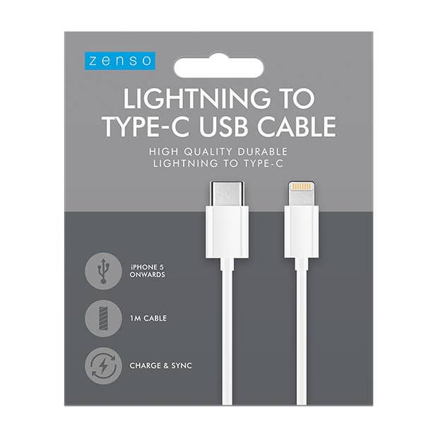 Type-C To Usb White Cable 1M - 5056170359672