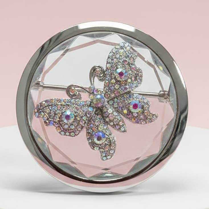 Wholesale Butterfly Sparkly Compact Mirror With Gift Box