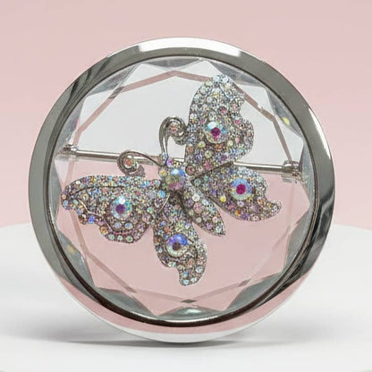 Wholesale Butterfly Sparkly Compact Mirror With Gift Box