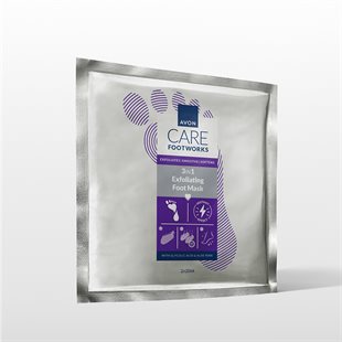 Avon Care Footworks 3-In-1 Exfoliating Foot Mask - 2 x 20 ml